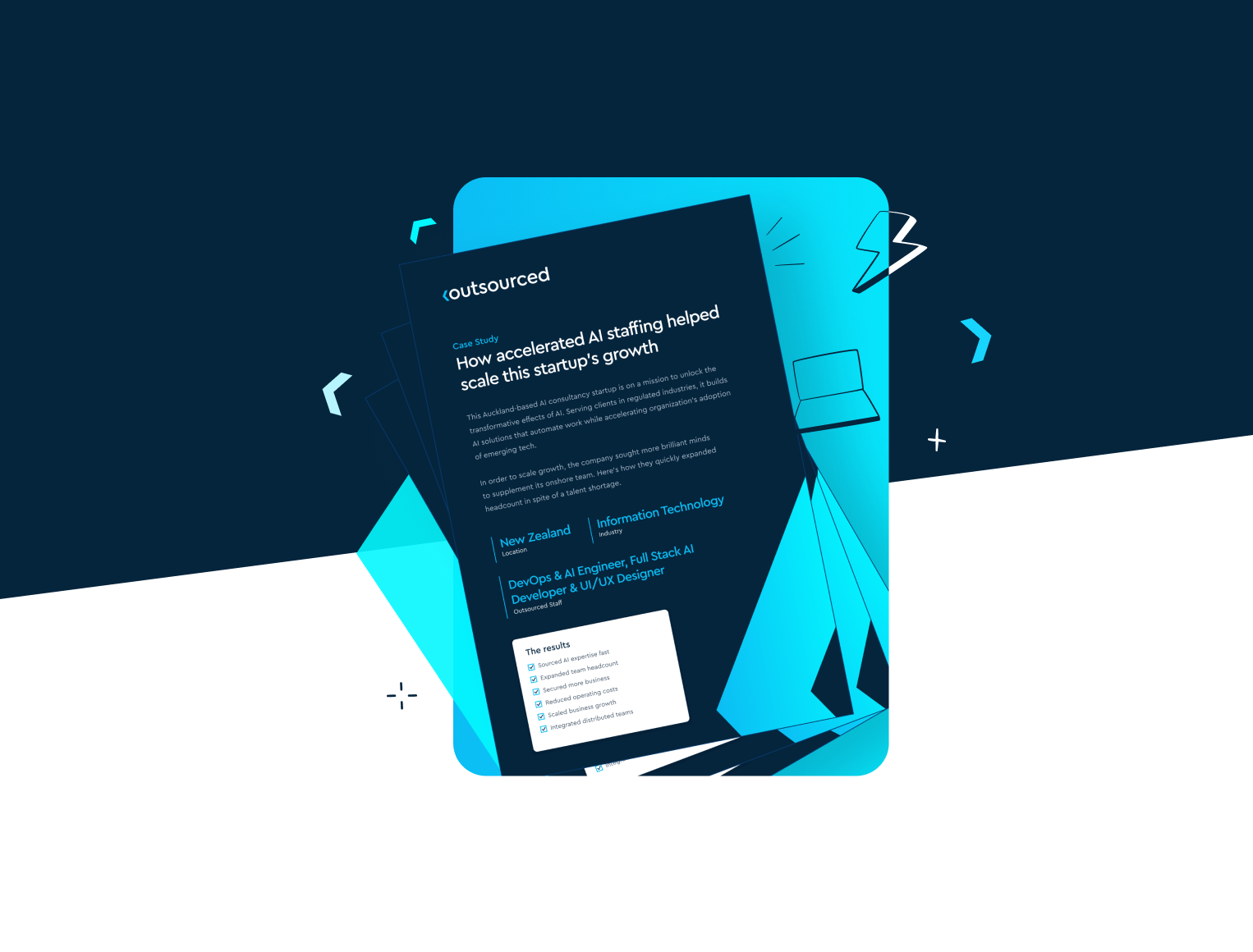 Outsourced AI staffing case study cover page